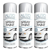3X Auto Extreme White Gloss Spray Paint 250ml Spray Paint